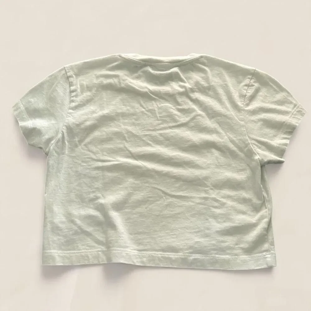 KITH cropped white logo baby tee | small